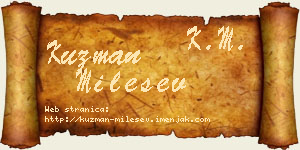 Kuzman Milešev vizit kartica